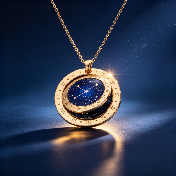 Zodiac Rotating Necklace - Spinning Star Map Pendant